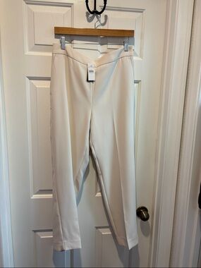 Ann Taylor Cream Cropped Dress Pants
